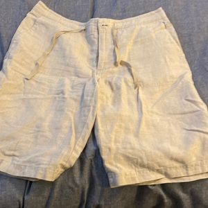 Eddie Bauer linen long shorts-above knee